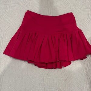 Vibrant Pink Pleated Skirt